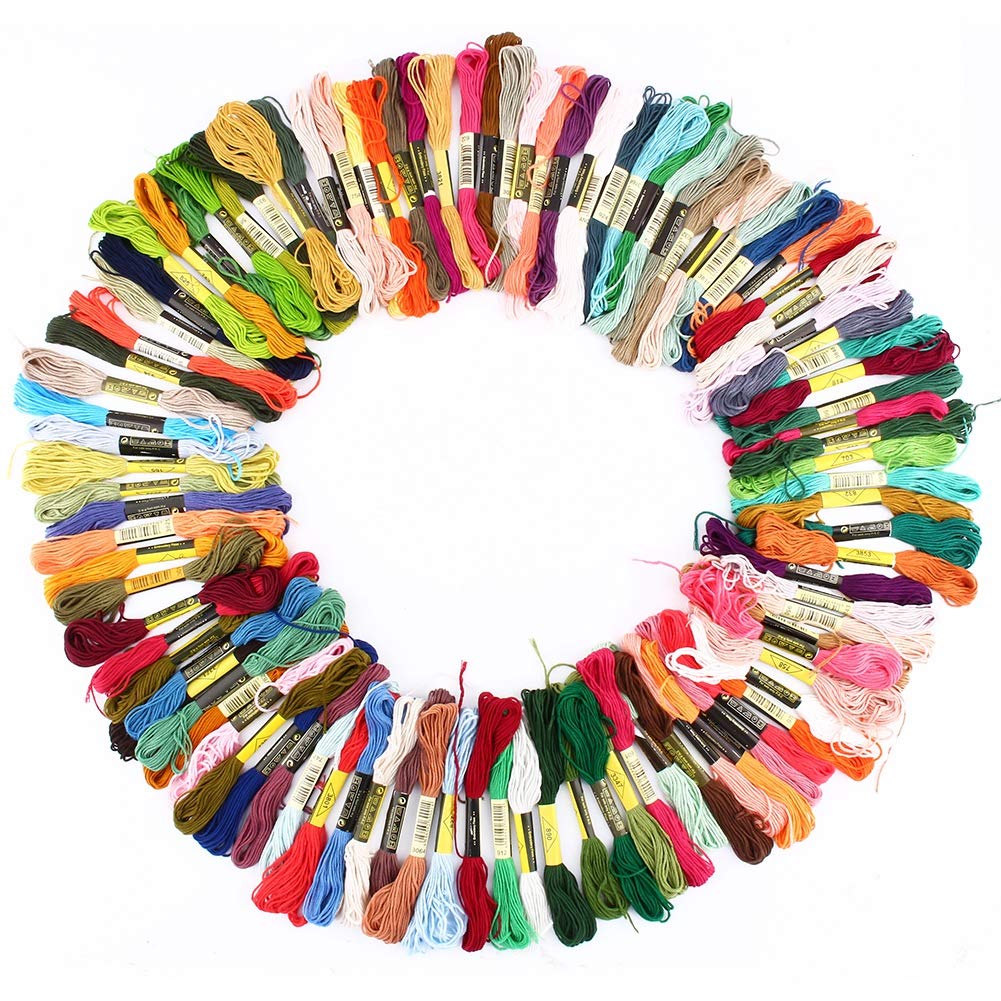 100 Skeins Embroidery Floss for Cross Stitch & Sewing - 315in Premium Craft Thread for DIY Projects, Needlework & Handmade Decor