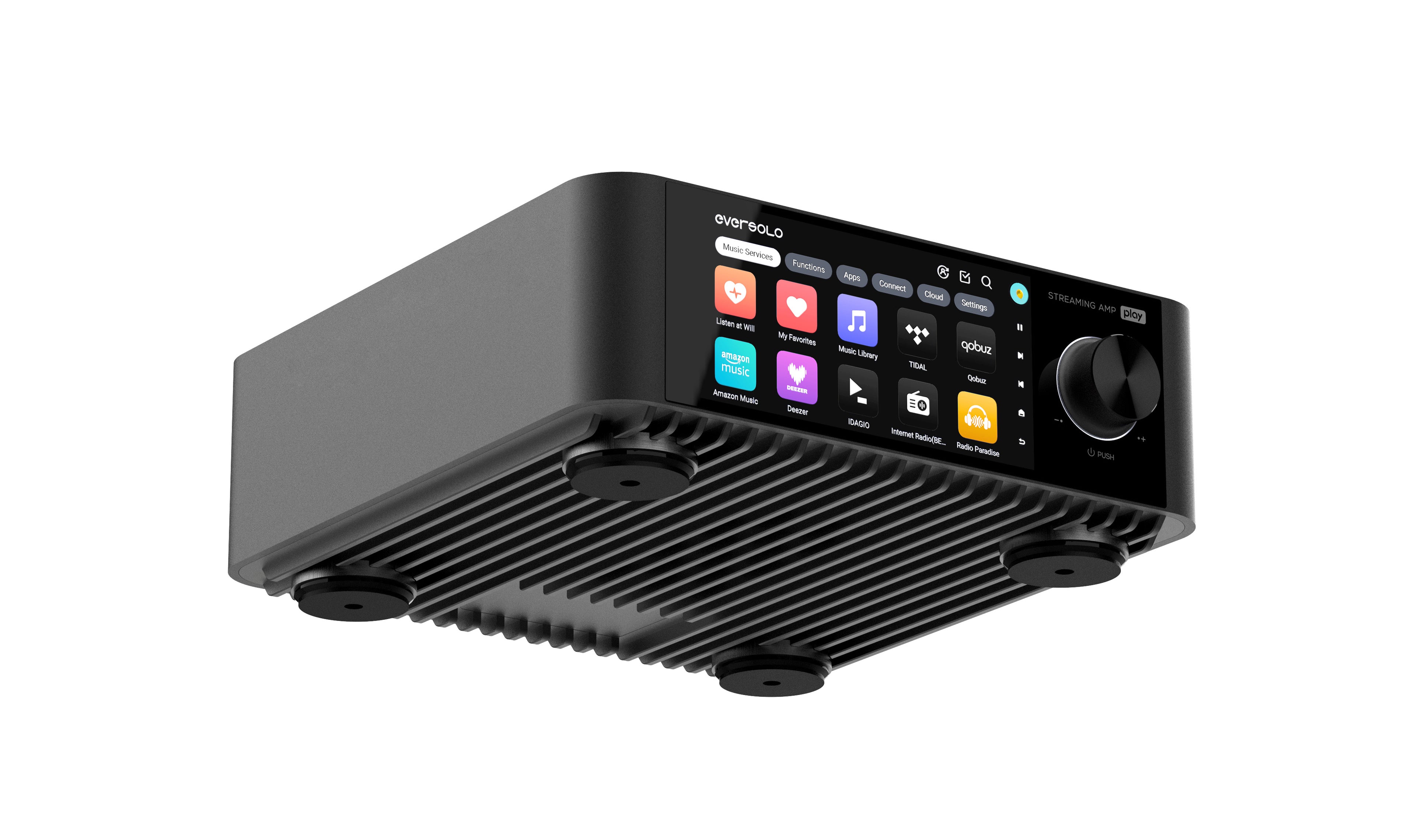 Eversolo Play Streaming Amplifier - High-Fidelity Audio Streaming Device for Home Theater & Music Enthusiasts | Perfect for Living Room, Bedroom & Office Use