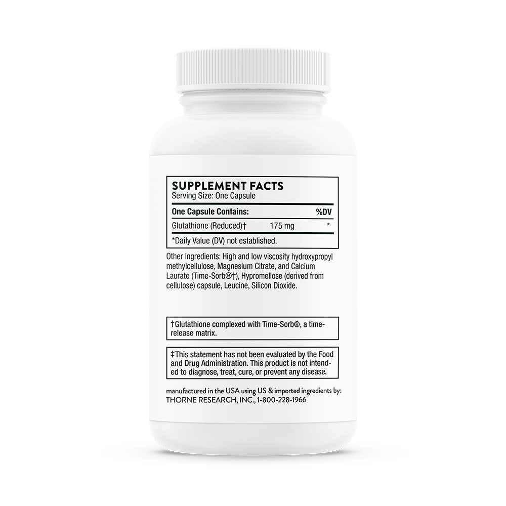 Thorne Glutathione SR (SA540) - Premium Sustained Release Supplement for Immune Support & Detox - Ideal for Daily Wellness & Antioxidant Boost