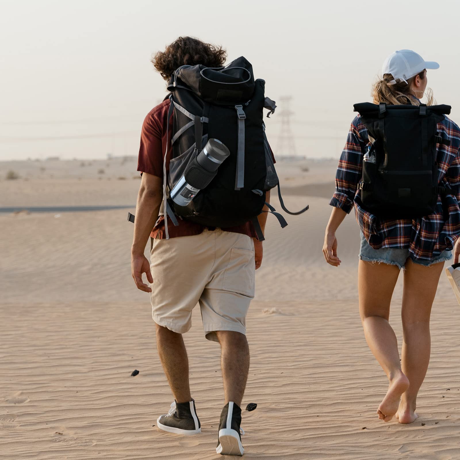 Adjustable Shoulder Strap Water Bottle Carrier - Universal Bottle Sling for Hiking, Walking, Camping & Outdoor Activities - Perfect for Gym, Travel & Sports Hydration