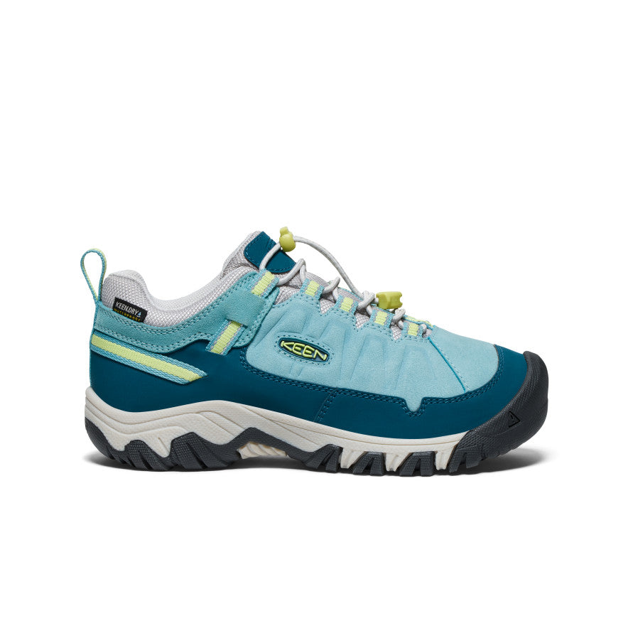 Big Kids' Targhee IV Waterproof Hiking Shoes | Reef Waters/Daiquiri Green | Durable Outdoor Adventure Footwear for Boys & Girls