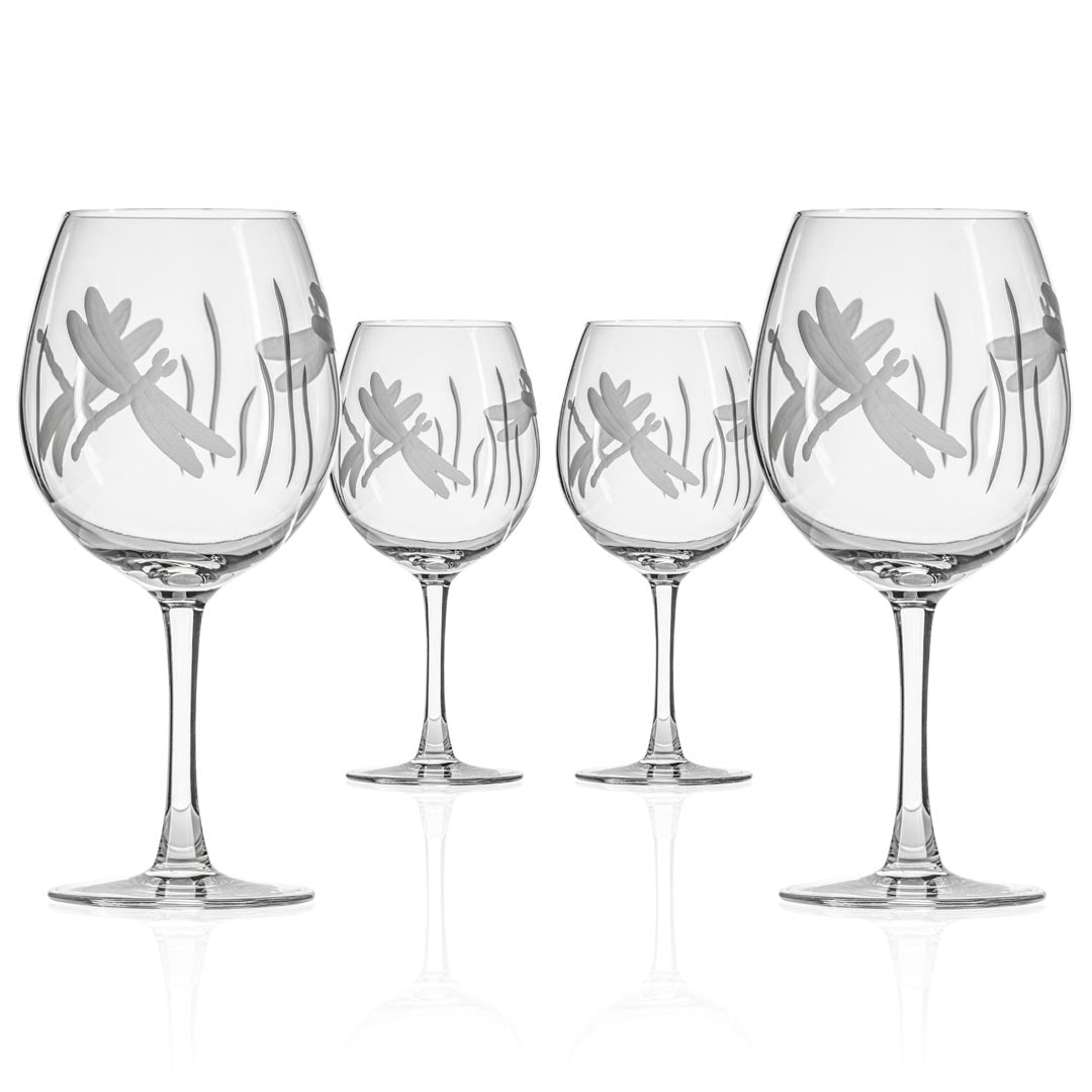 Premium Dragonfly 18oz Balloon Red Wine Glasses Set of 12 - Elegant Stemware for Parties, Weddings & Home Entertaining