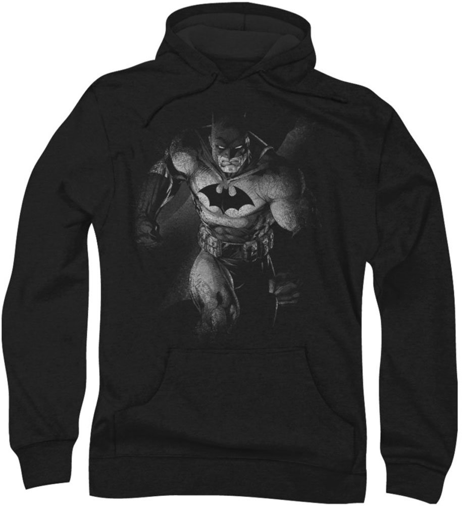 **Batman Men's Fleece Hoodie - Superhero Graphic Pullover for Casual Wear & Cosplay - Perfect for Halloween, Comic Con & Everyday Fandom**