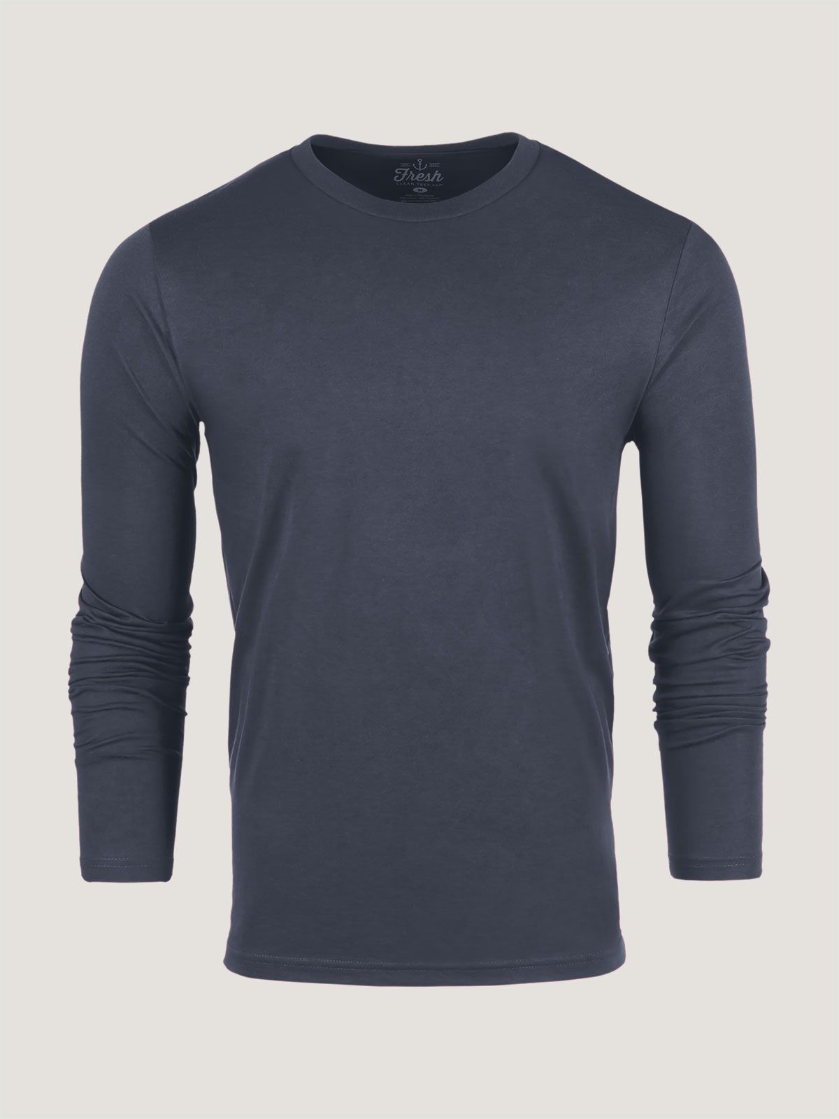 Odyssey Blue Long Sleeve Crew Neck T-Shirt for Men | Soft Cotton Casual Shirt | Perfect for Everyday Wear, Work & Outdoor Activities
