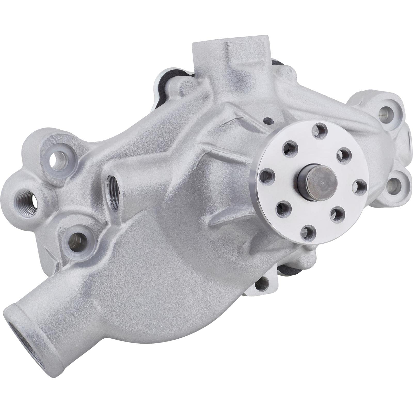 Chevy Small Block Aluminum Short Side Water Pump - 3/4 Inch Pilot for Chevy 283 327 350 400 Engines - Perfect for Engine Rebuilds & Performance Upgrades