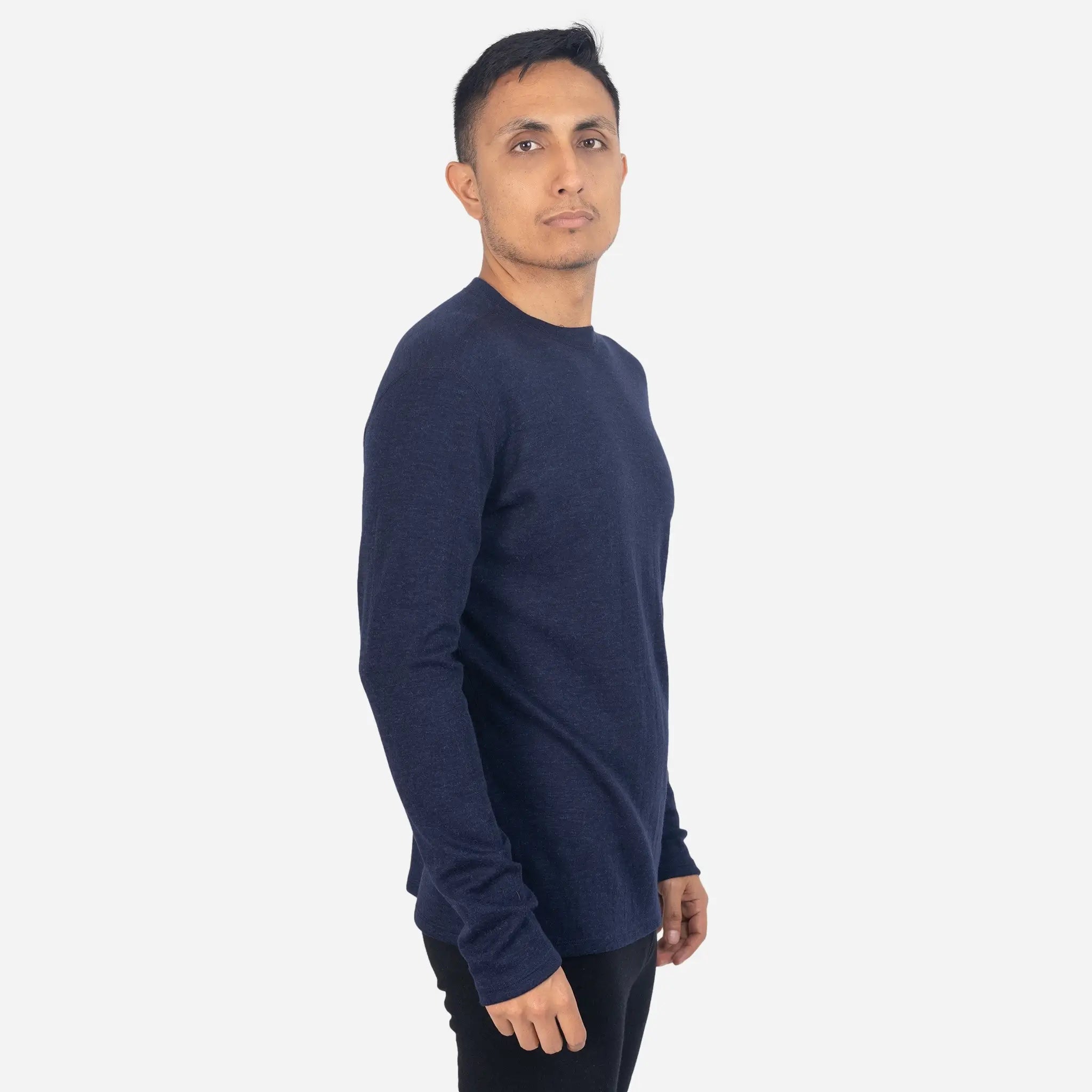 Premium Men's Alpaca Wool Sweater - 300 Lightweight Warm Winter Pullover for Outdoor Activities & Casual Wear