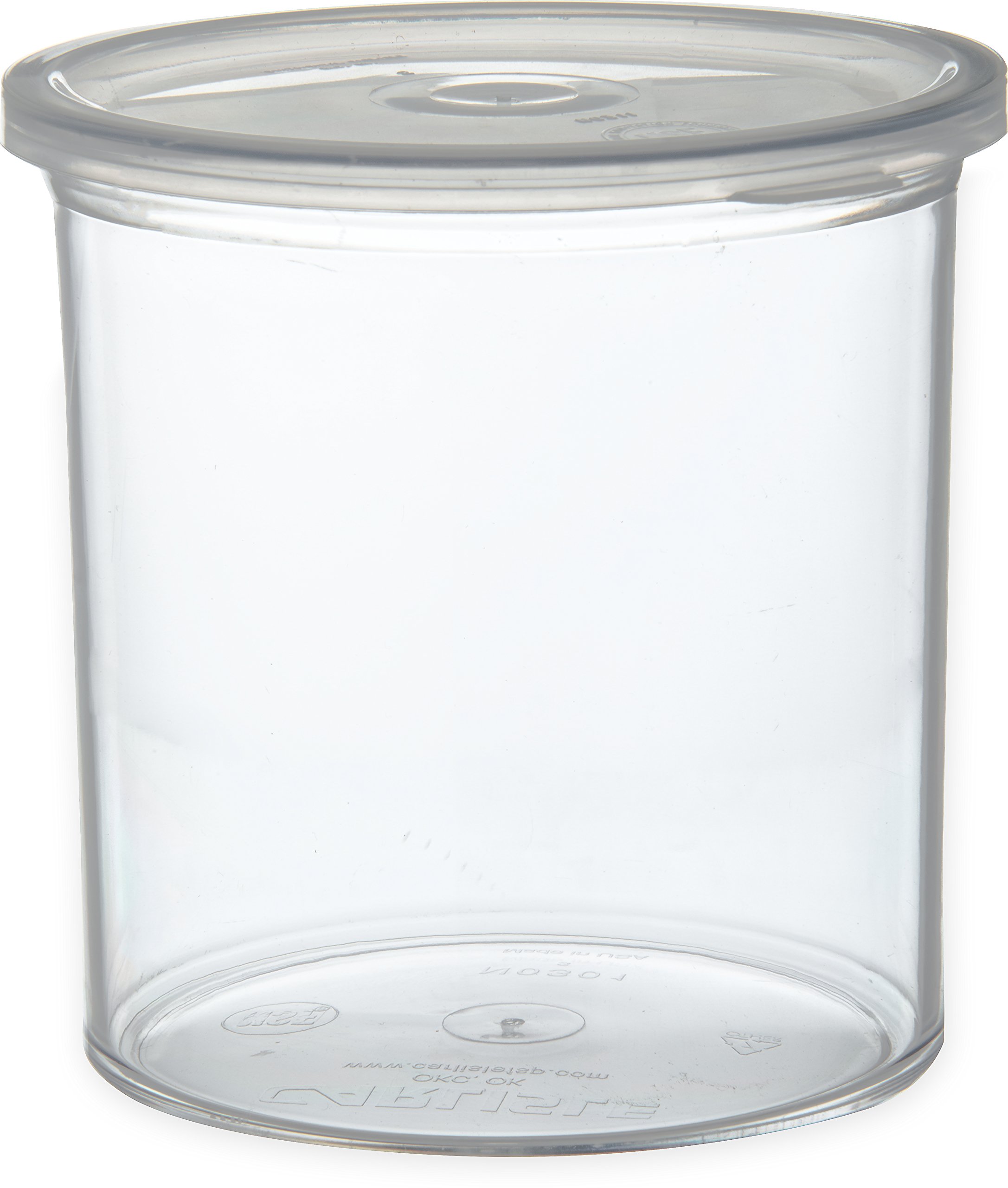 Carlisle 1.2 Quart Clear Plastic Food Storage Containers with Lids - 12 Pack for Kitchen, Restaurant & Home Use - Ideal for Meal Prep, Leftovers & Bulk Food Storage
