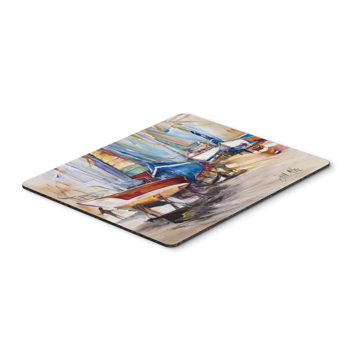 Caroline's Treasures JMK1066MP Large Multicolor Sailboat Design Mouse Pad, Hot Pad & Trivet - Perfect for Office Desks, Kitchen Countertops & Home Decor