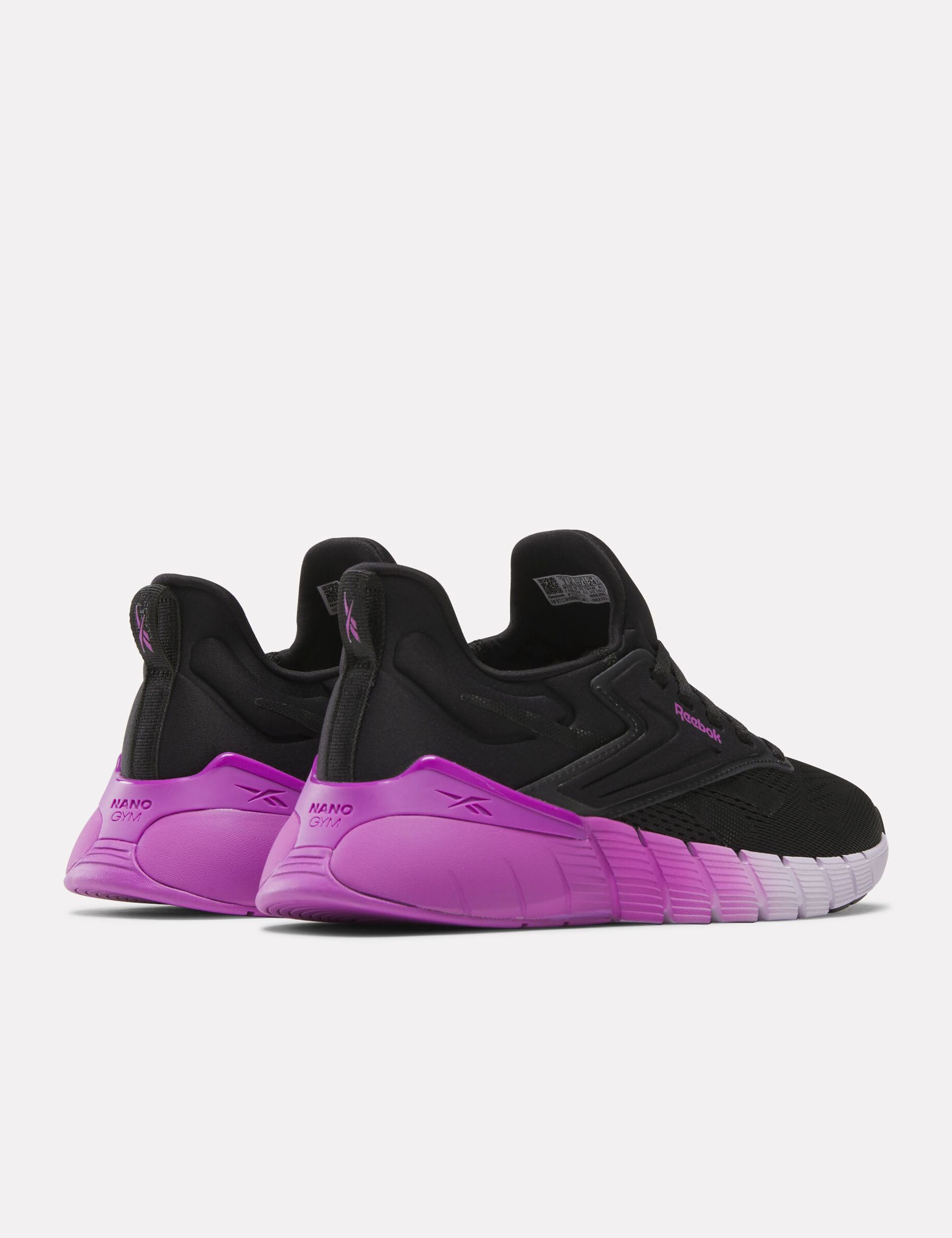 Nano Gym Shoes for Men & Women - Lightweight Running Shoes for Workout, Training, Fitness - Black/Purple Rave Digital Gleam Sneakers - Perfect for Gym, Jogging, and Casual Wear