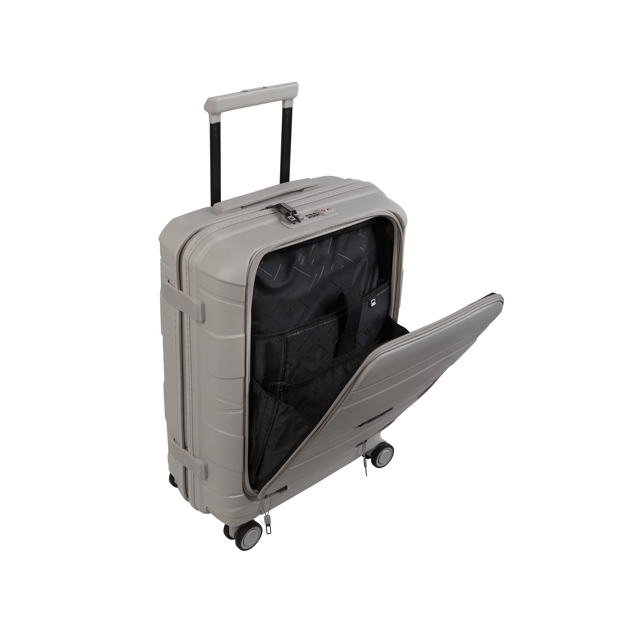 it luggage Momentous 3-Piece Hardside Spinner Luggage Set with 8-Wheel Expandable Design in Pumice Stone - Perfect for International Travel, Business Trips & Family Vacations