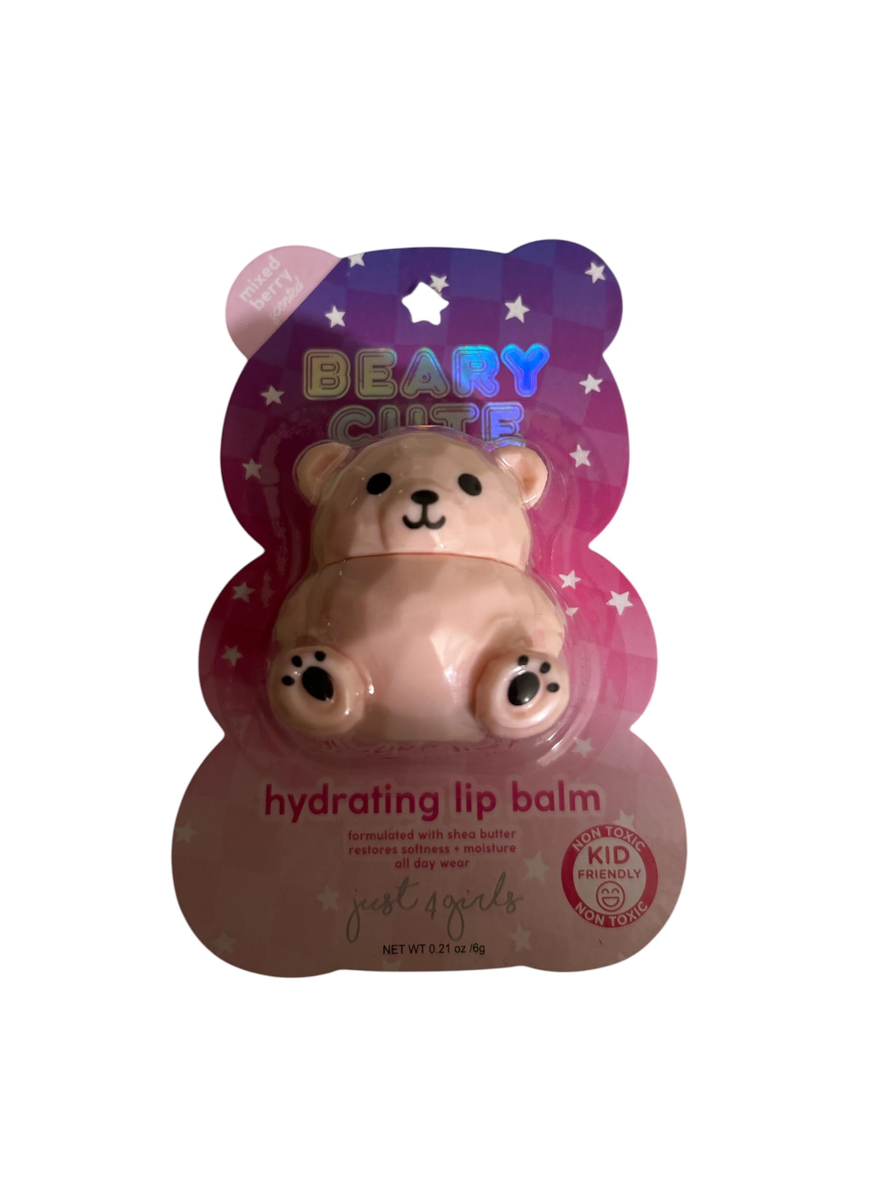 Beary Cute Hydrating Lip Balm for Kids - 3 Pack Moisturizing Bear-Shaped Lip Care (Pink, Red, Blue) | Gentle & Safe Formula for Dry Lips | Perfect for School, Outdoor Play & Daily Lip Protection