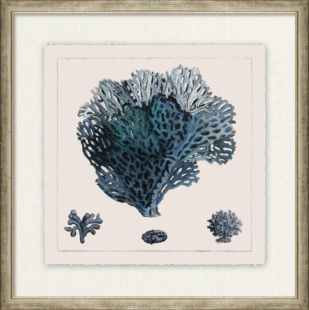 Blue Coral Wall Art - Handmade Ocean-Themed Home Decor for Living Room, Bedroom & Office | Perfect Coastal Style Accent
