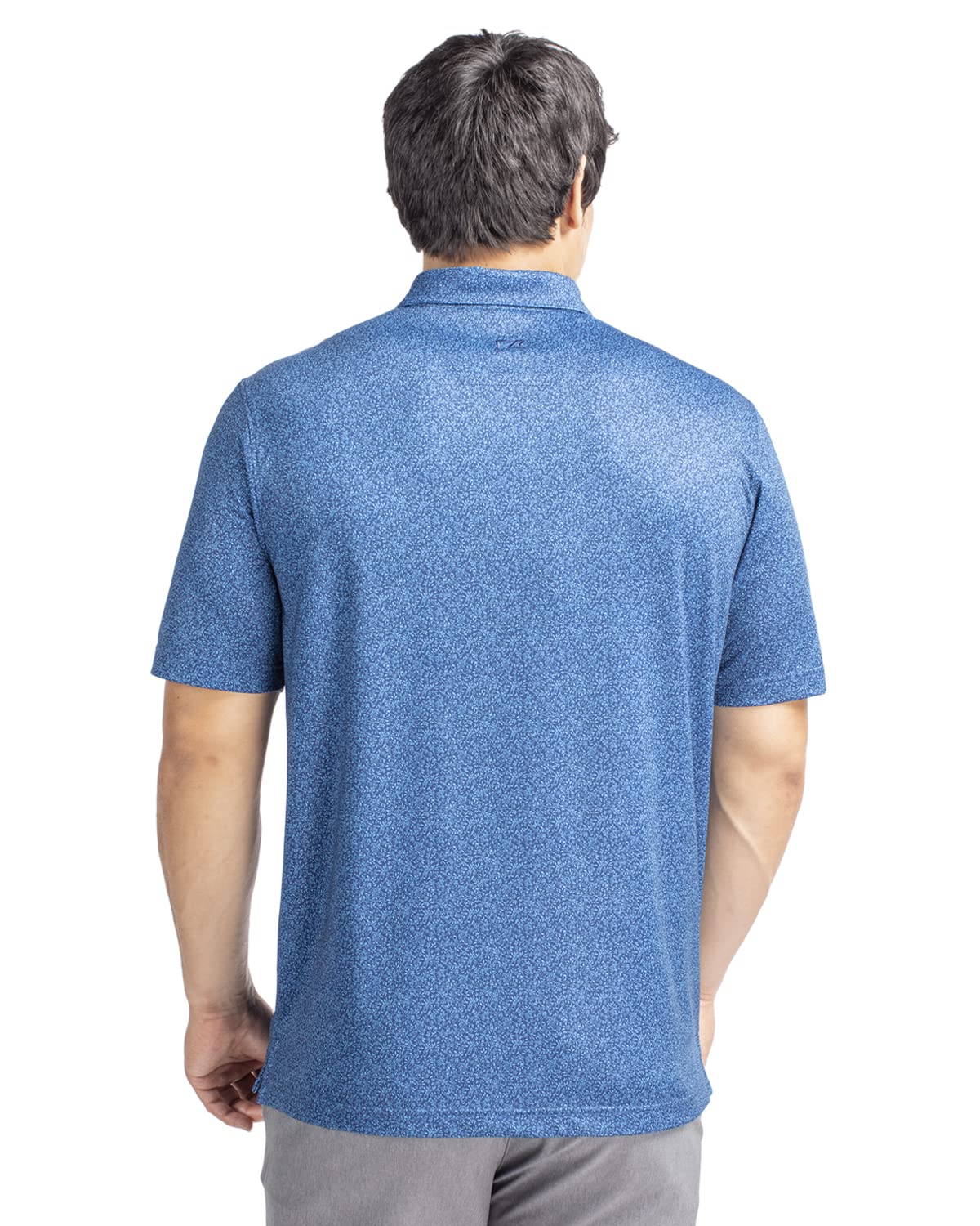 Cutter & Buck Men's Pike Micro Floral Print Polo Shirt - Breathable Quick-Dry Golf & Casual Wear for Outdoor Activities