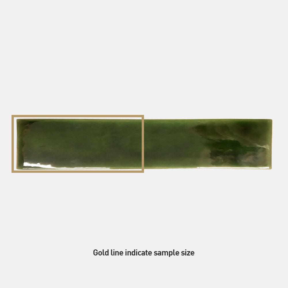 Premium Barcelona Urano Green 50X250 Glossy Ceramic Subway Tile - Perfect for Kitchen Backsplash, Bathroom Walls & Modern Interior Design