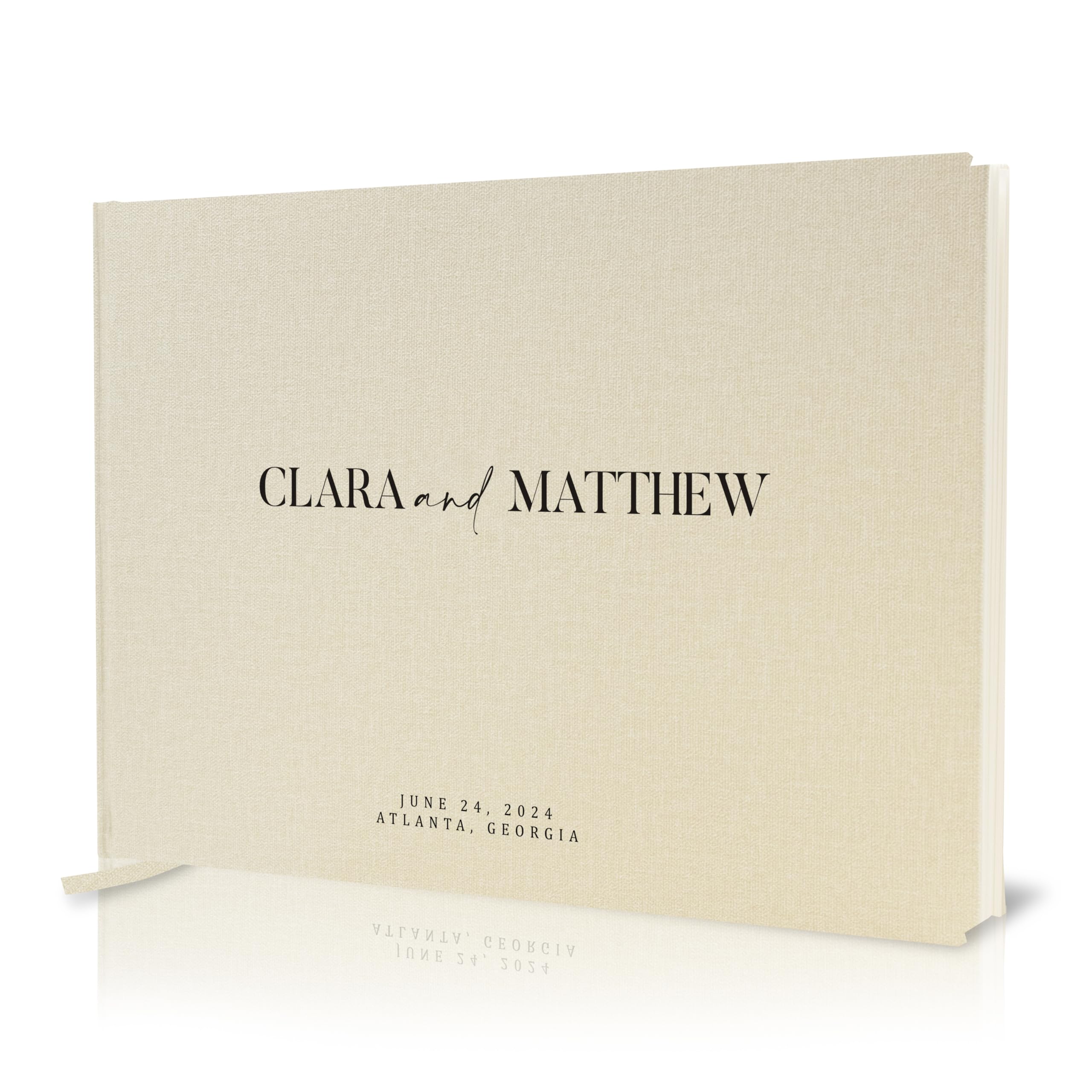 Premium Custom Guest Book for Weddings & Events - 11.5