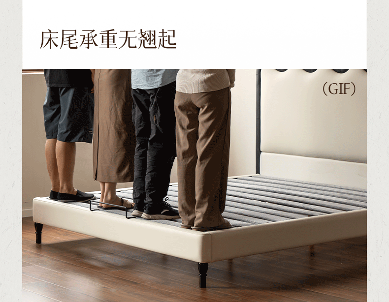 Eco-Friendly Cloud Leather Soft Covered Wave Ripple Bed - Premium Comfort for Modern Bedrooms, Guest Rooms & Cozy Home Decor