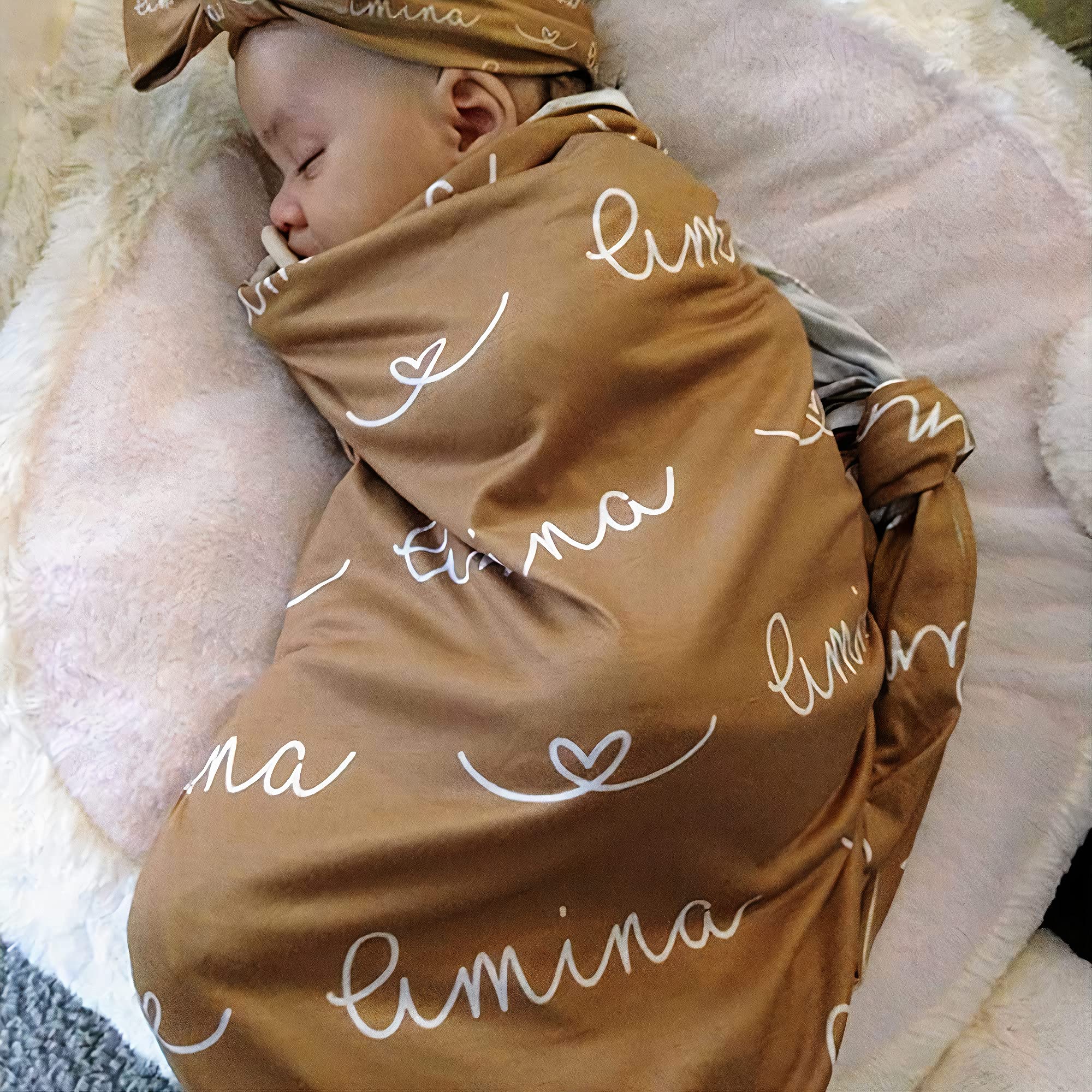 Personalized Baby Blanket with Name - Custom Soft Blanket for Boys & Girls - Newborn Gift for Birthday, Christmas & Special Occasions - Perfect for Nursery, Stroller & Photo Shoots