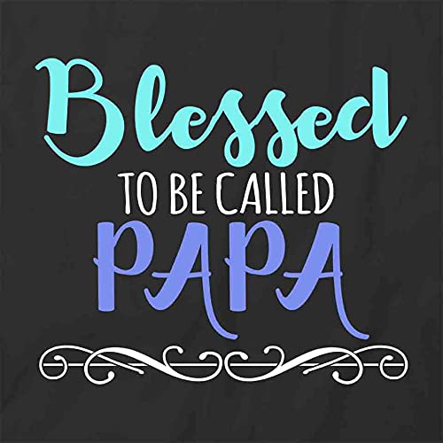 Blessed to Be Called Papa Graphic T-Shirt | Funny Dad Printed Tee | Black Cotton Shirt for Father's Day, Birthday Gifts & Family Gatherings
