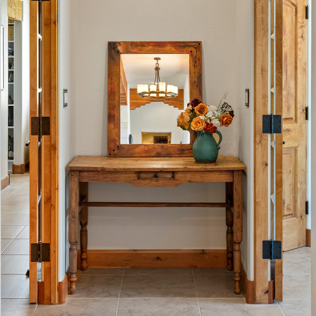 Hammered Copper Entryway Mirror 34