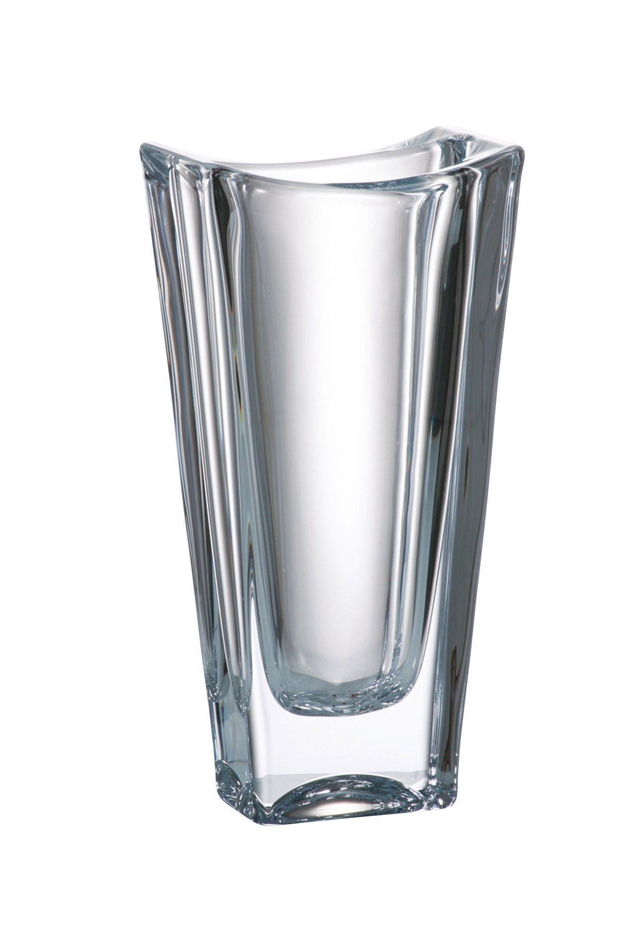 Barski European Crystal Glass Vase - 12 Inch Tall Handcrafted Clear Glass Vase for Home Decor - Elegant Flower Vase for Dining Table, Wedding Centerpiece & Luxury Gift