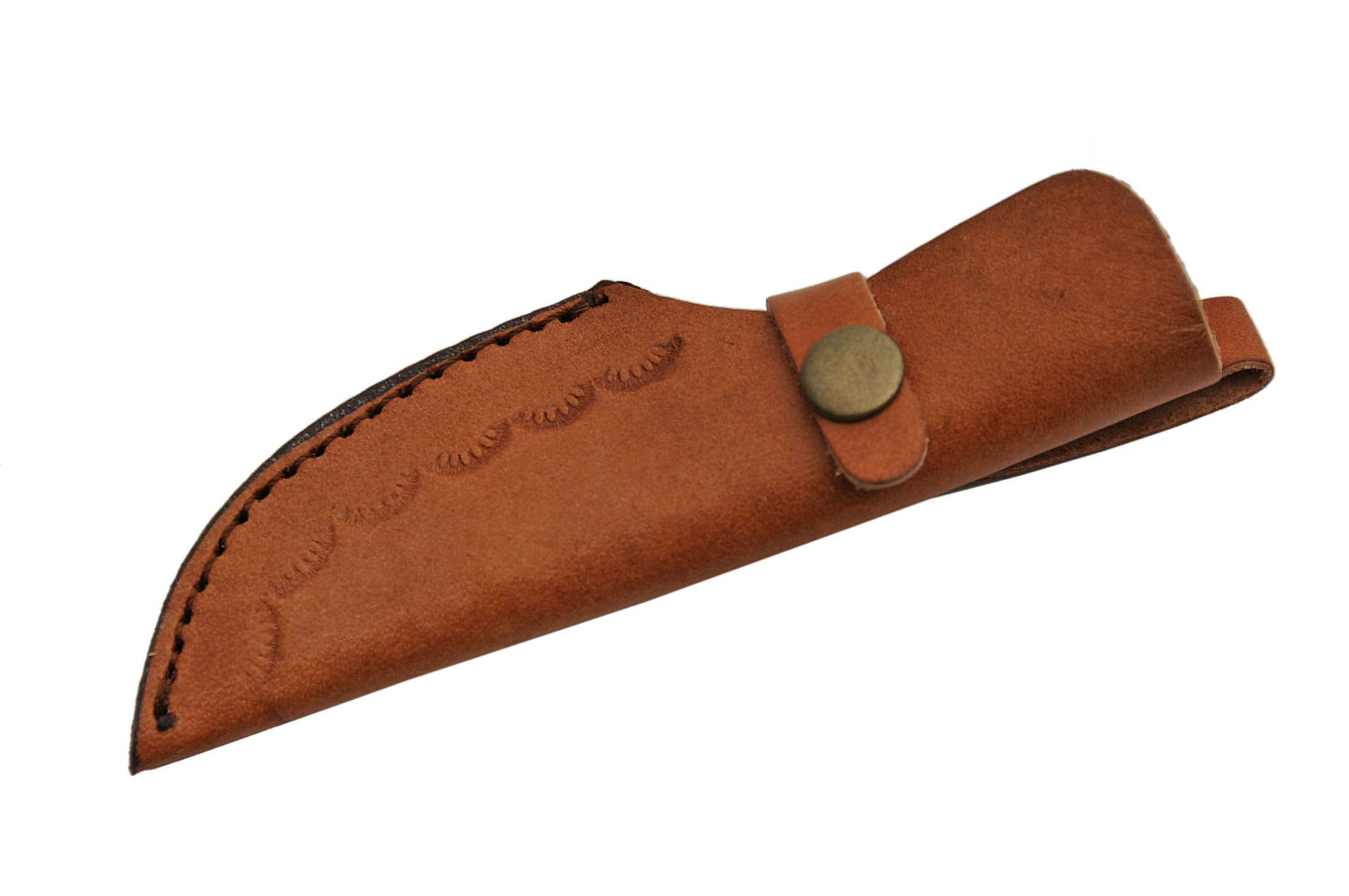 SZCO Supplies Premium Horn Hunting Knife - Durable Fixed Blade with Leather Sheath for Outdoor, Camping & Survival - Perfect for Hunting, Skinning & Bushcraft