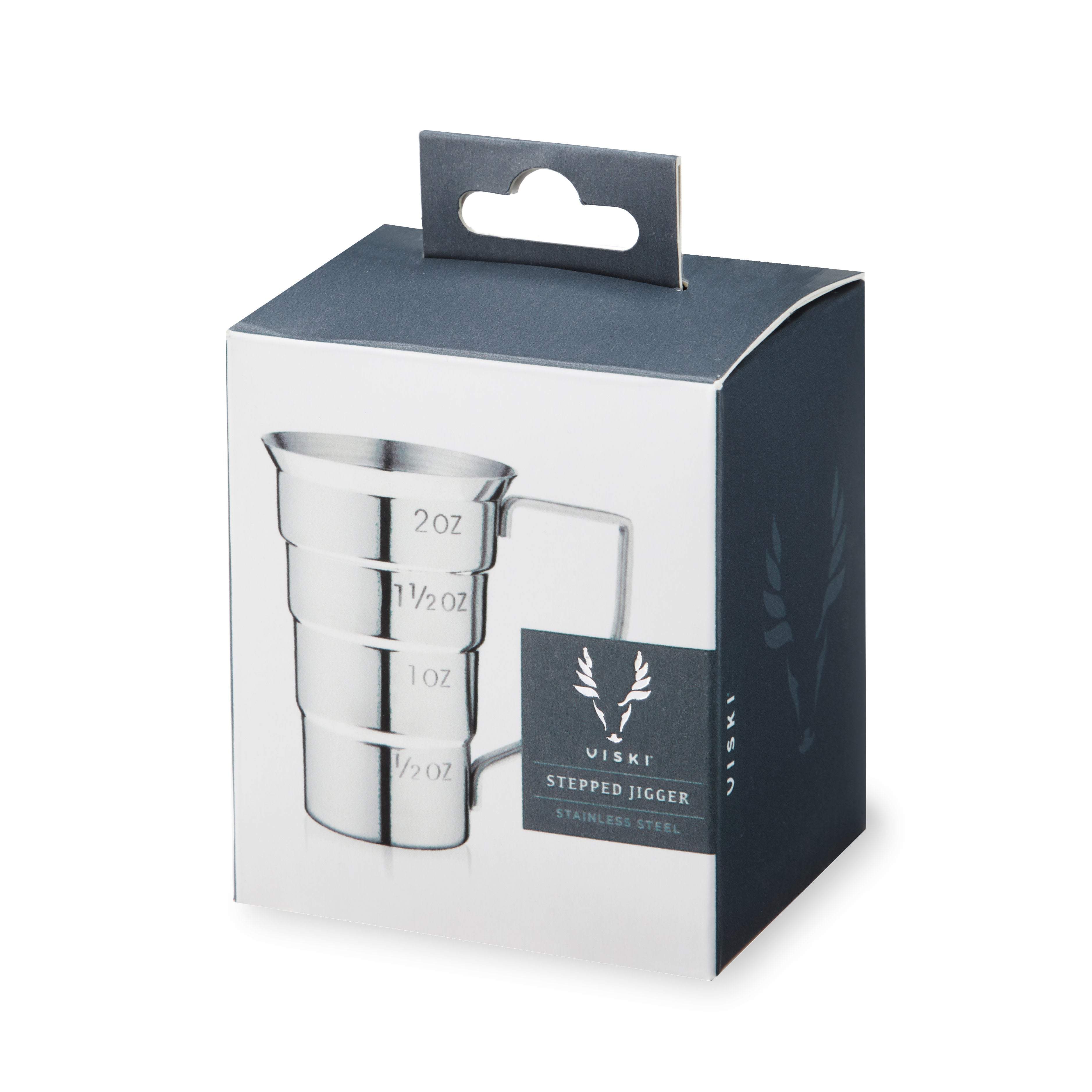 Premium Stainless Steel Stepped Jigger - 1oz & 2oz Dual Measuring Cup for Cocktails, Bartending, and Mixing Drinks - Perfect for Home Bars, Professional Bartenders, and Cocktail Enthusiasts
