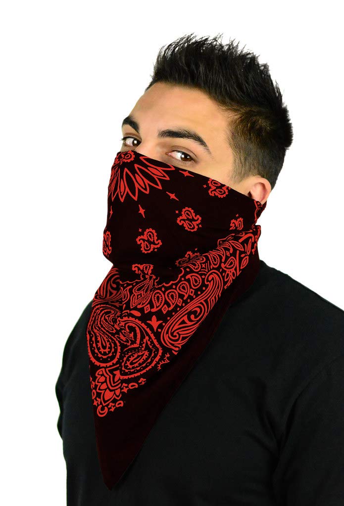 Mato & Hash Large Bandanas 27x27 Inches - Classic Paisley Pattern Bandana for Bikers, Cowboy, Outdoor & Fashion Accessories - Perfect for Motorcycle Rides, Western Style, Camping and Headwear