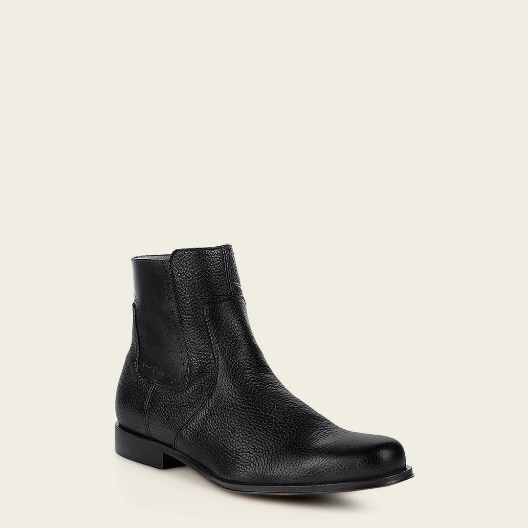 Franco Cuadra Men's Black Casual Leather Ankle Boots - G43VNBU Style for Everyday Wear & Outdoor Adventures
