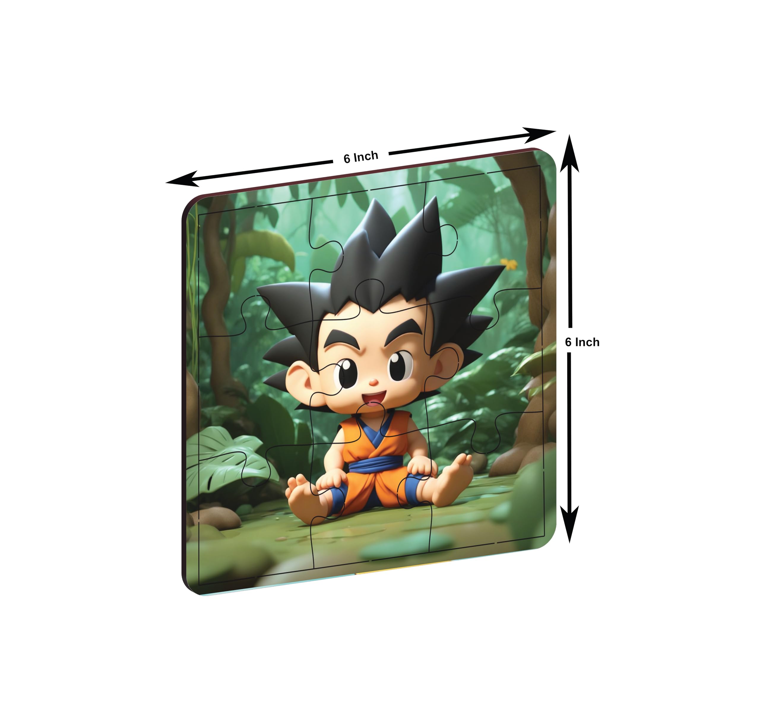 CLAWCRAFTS Wooden Goku Jigsaw Puzzle Set for Kids - 3 Pack with 9 Pieces Each | Educational Brain Development Toy | Perfect Birthday Gift for Children | Fun Learning Activity for Home & Classroom