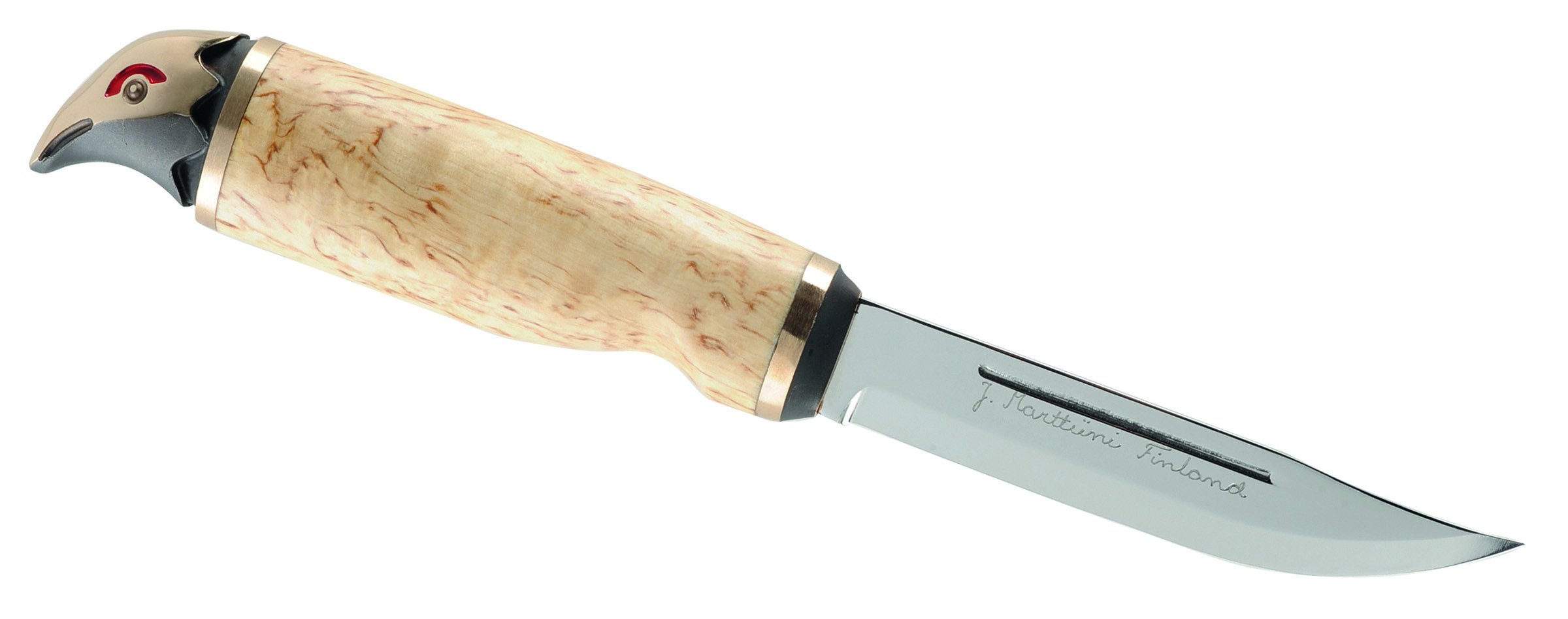 Marttiini Fixed Blade Hunting Knife - Outdoor Survival Knife for Camping, Hiking & Bushcraft - Durable Carbon Steel Blade with Leather Sheath