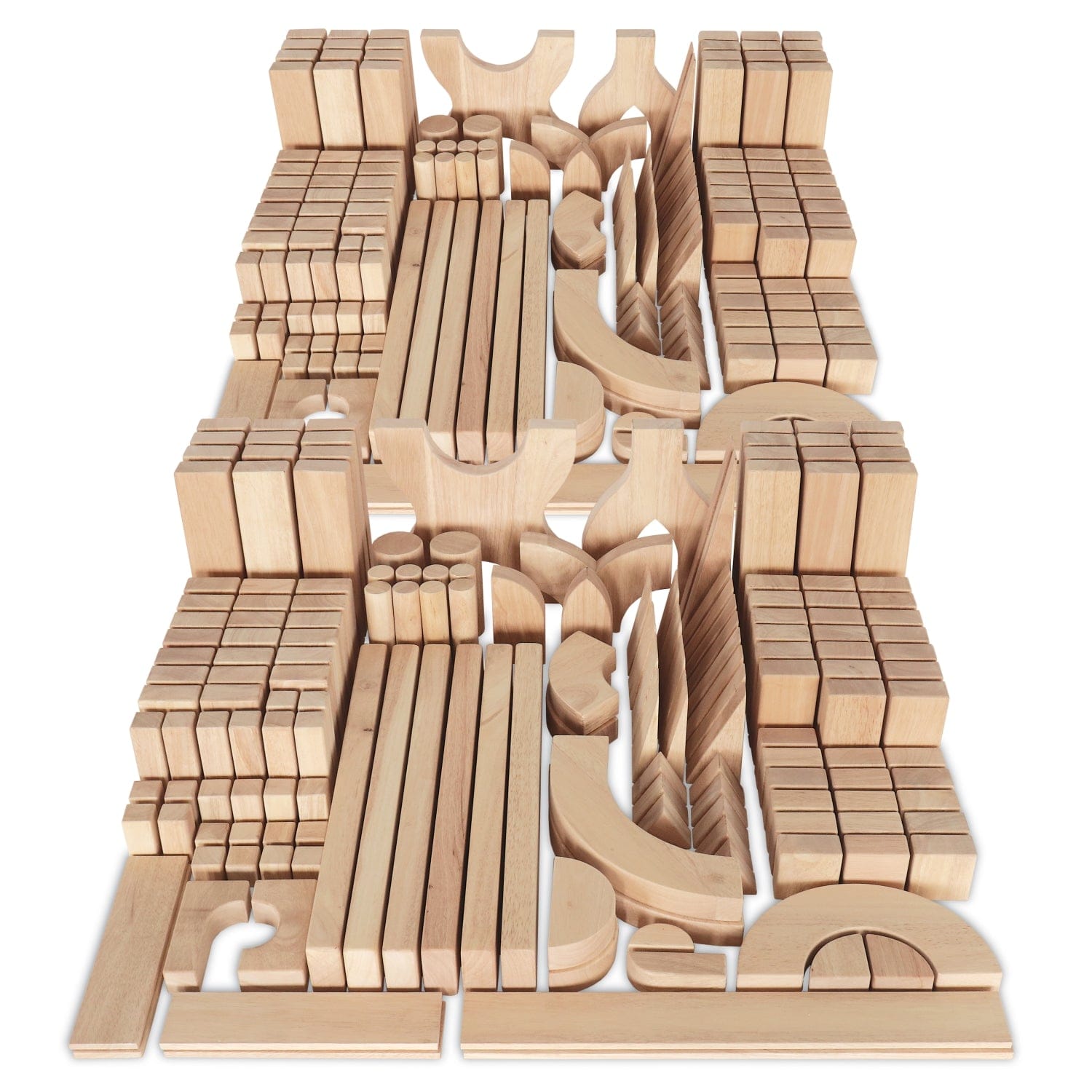340 Piece Half Unit Block Set - Premium Wooden Building Blocks for Kids, STEM Educational Toys for Creative Play - Perfect for Classrooms, Playrooms & Birthday Gifts