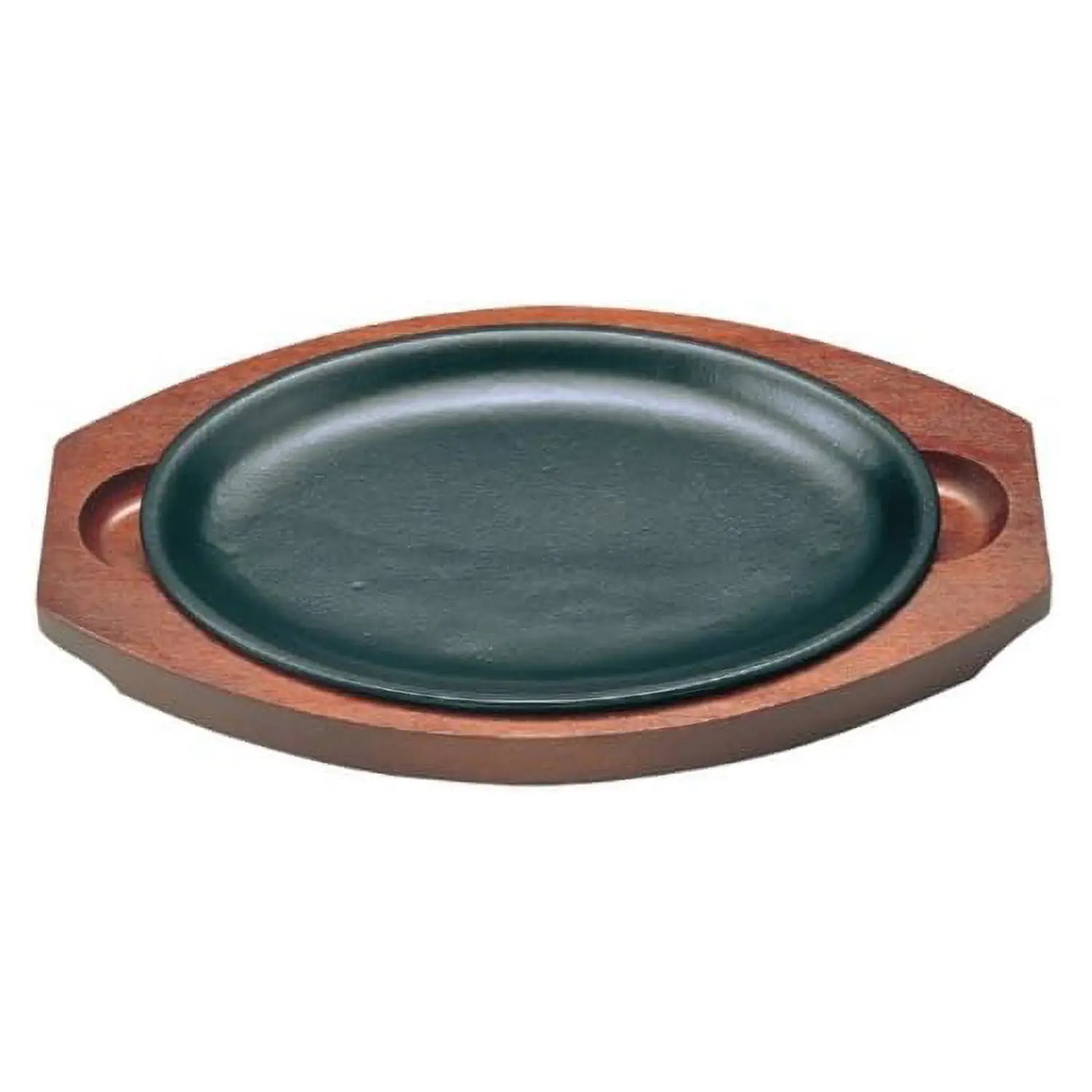 Asahi Premium Cast Iron Sizzler Platter - 12 Inch Round Grill Plate for Steak, Fajitas & Sizzling Dishes - Perfect for Restaurants, BBQs & Home Cooking