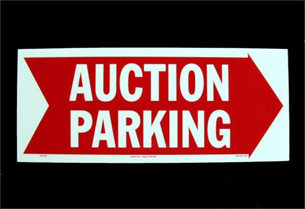 Corrugated Plastic Parking Signs for Auctions - 5 Pack | Durable & Weatherproof | Perfect for Event Parking, Auctions & Outdoor Use