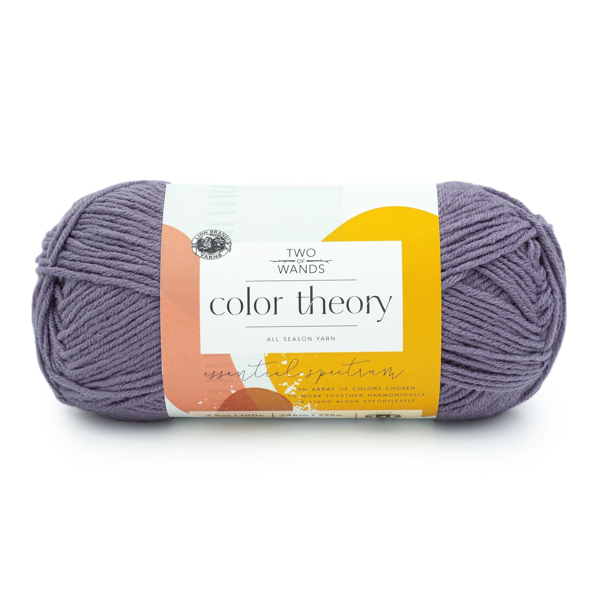 Lion Brand Yarn Two of Wands: Premium Color Theory Yarn in Rich Raisin Shade - Perfect for Knitting Sweaters, Scarves & DIY Crafts