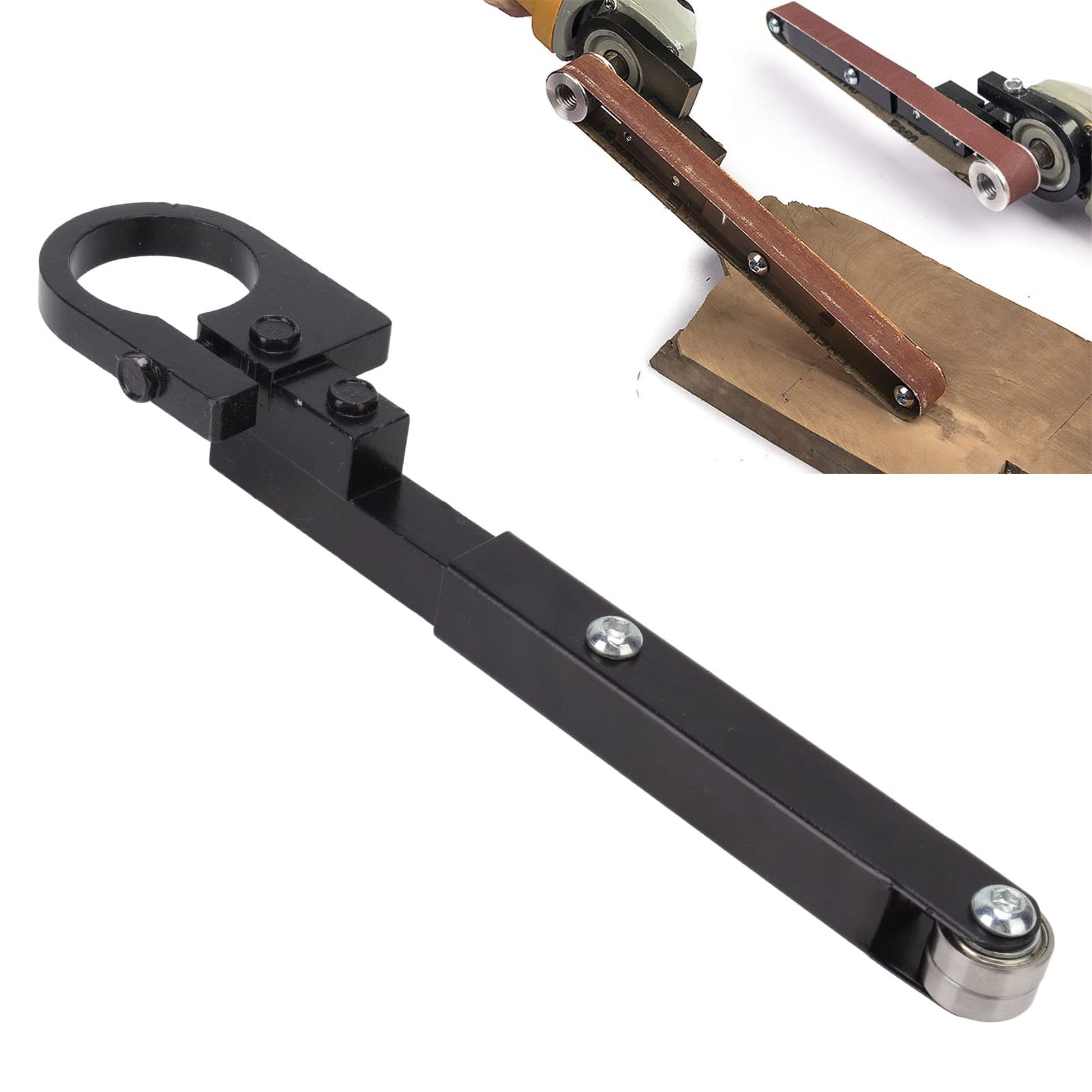 Angle Grinder to Belt Sander Conversion Kit - 100/125mm Belt Sander Attachment Adapter for Metal Wood Polishing & Sanding - DIY Workshop & Metalworking Tool Upgrade