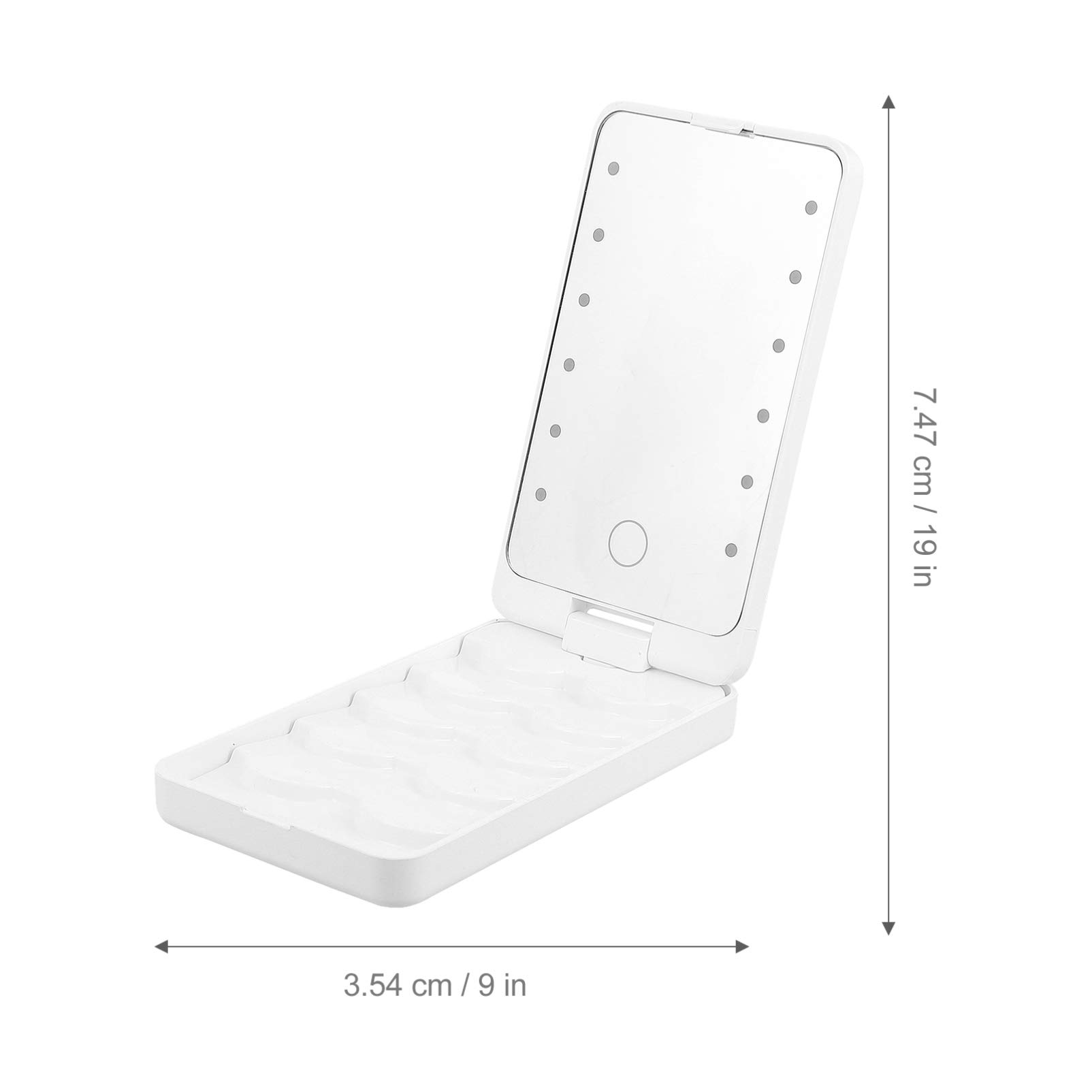 Premium 3D False Eyelash Storage Box with LED Light Mirror - Minkissy Empty Lash Case for Makeup Organization | Perfect for Salon, Travel & Home Makeup Storage