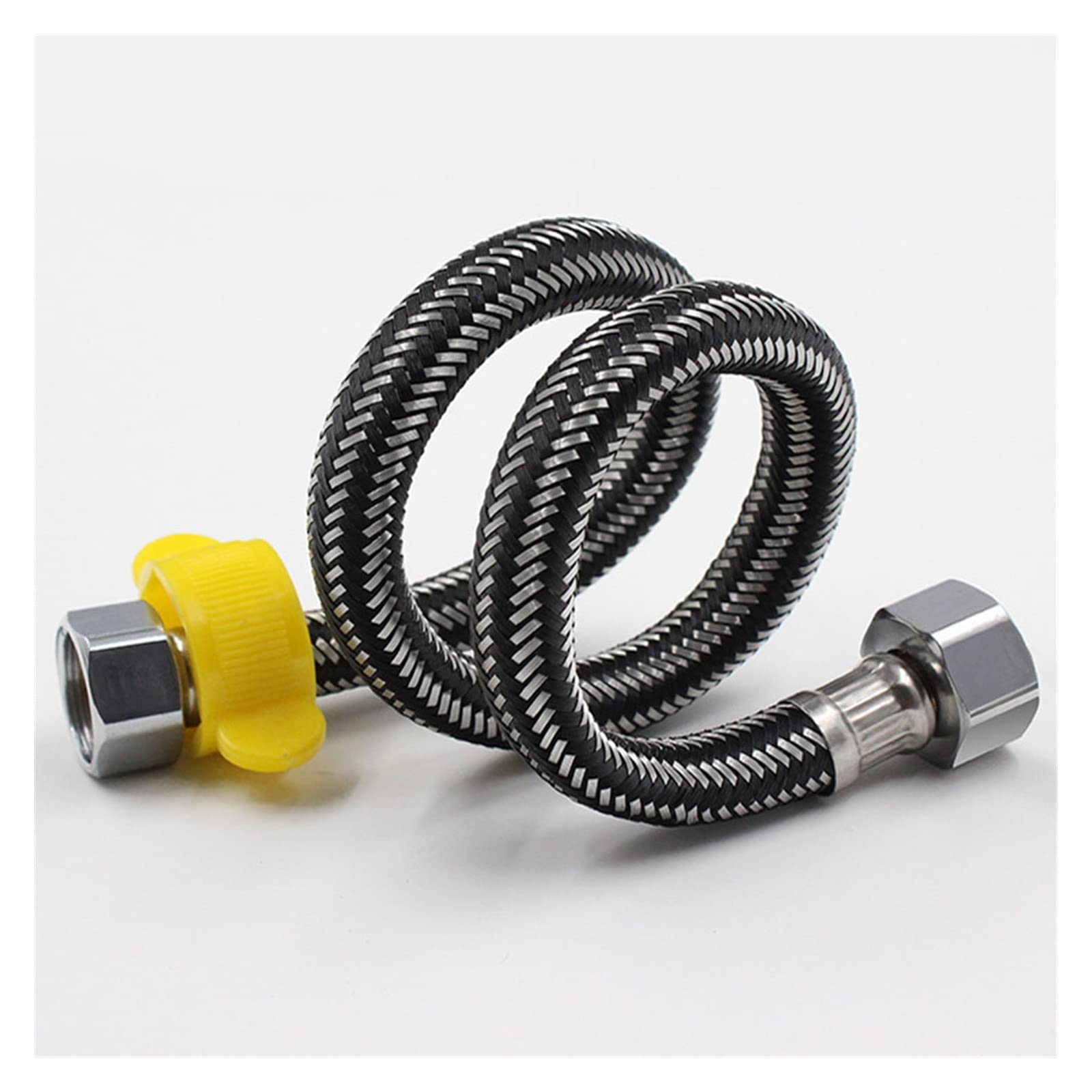 VSOLS 1/2 Inch Stainless Steel Flexible Shower Hose - Corrugated Double-Head Sink Pipe for Bathroom, Toilet & Water Heater (50cm/19.7in) - Perfect for Bathroom Renovation & Kitchen Faucet Replacement