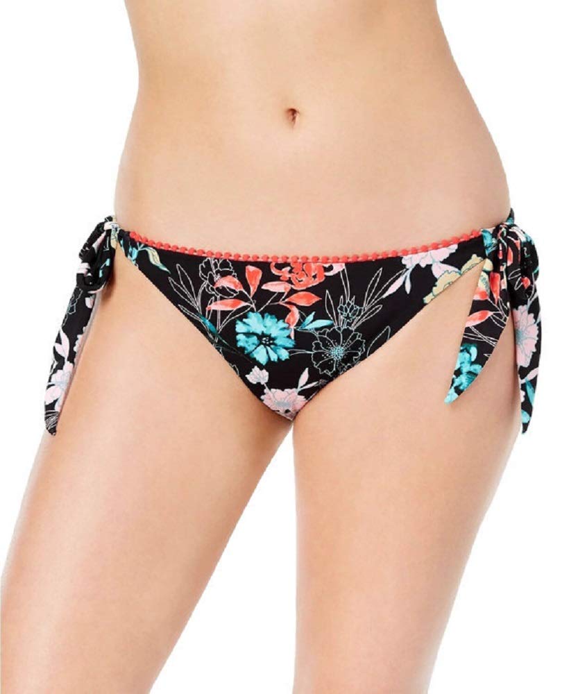 Bar III Rose Garden Side-Tie Bikini Bottoms for Women - Floral Print Swimwear High Waisted Beach Vacation Essentials - Perfect for Pool Parties, Summer Getaways & Tropical Vacations