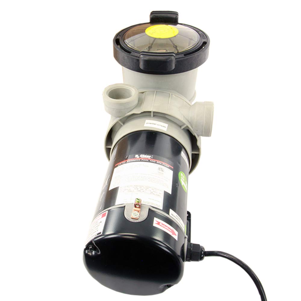 Rx Clear Dorado 1-1/2 HP Dual Port Above Ground Pool Pump | 115V 9 Amps Energy Efficient Swimming Pool Pump with See-Through Strainer Cover | Low Maintenance | Perfect for Backyard, Inground & Above Ground Pools