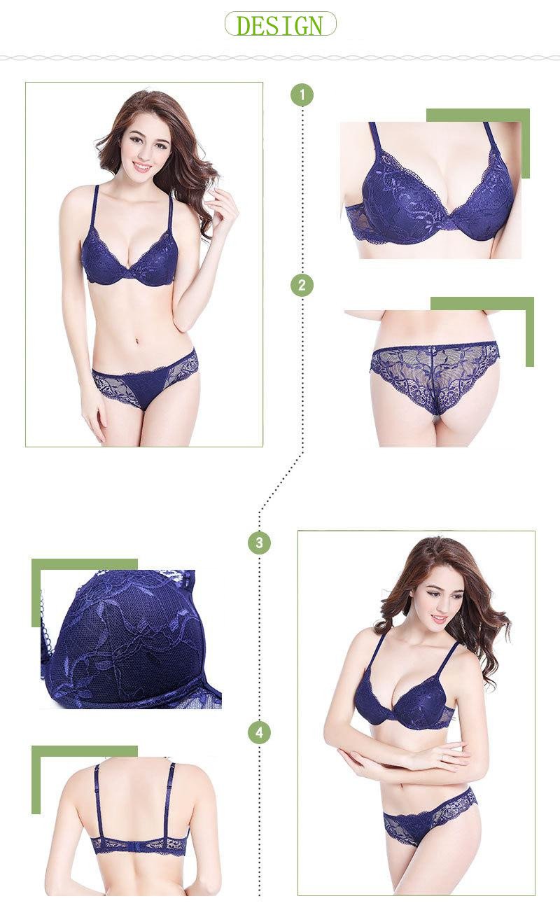 Lumiere Lace Push Up Bra and Panty Set - Women's Embroidered Lingerie for Comfort & Support | Perfect for Date Night, Wedding & Special Occasions