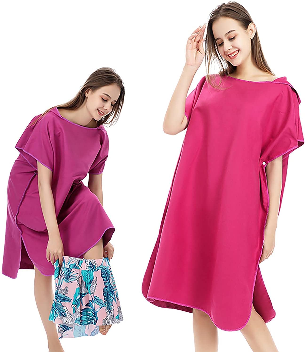 **Haieshop Quick Dry Microfiber Hooded Towel - Lightweight Sports & Beach Towel, Surf Poncho, Changing Robe for Adults - One Size Fits All (Color: Emerald) - Perfect for Swimming, Surfing, Yoga & Outdoor Activities**