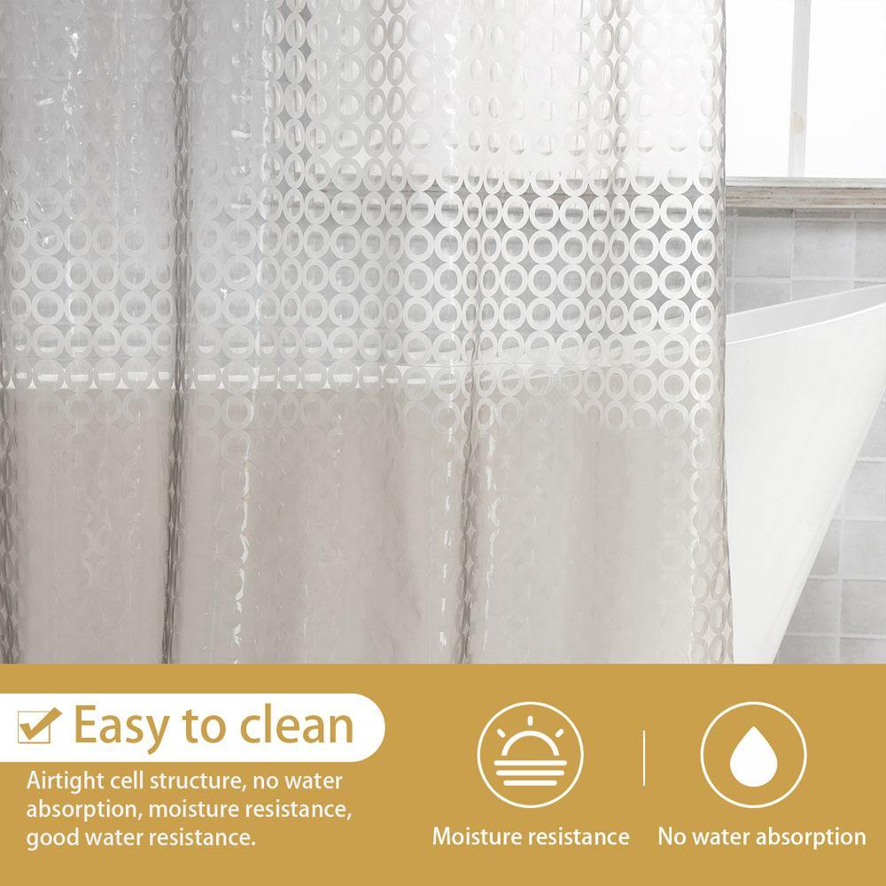 NTBAY Clear EVA Shower Curtain Liner - Waterproof Bathroom Shower Liner for Bath Tub, Heavy Duty Plastic Shower Curtain with Rustproof Grommets