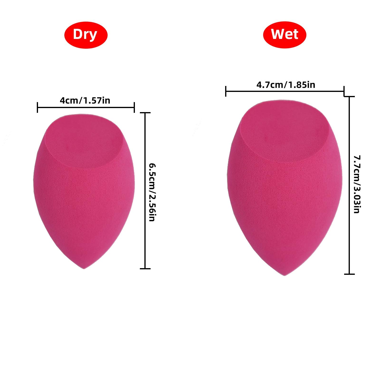 DOLOVEMK 5-Piece Makeup Sponge Blender Set with Chubby Foundation Brush (Golden) - Latex-Free Beauty Blenders, Foundation & Powder Applicator Sponges for Flawless Makeup Application | Perfect for Daily Use, Travel & Professional Makeup Kits