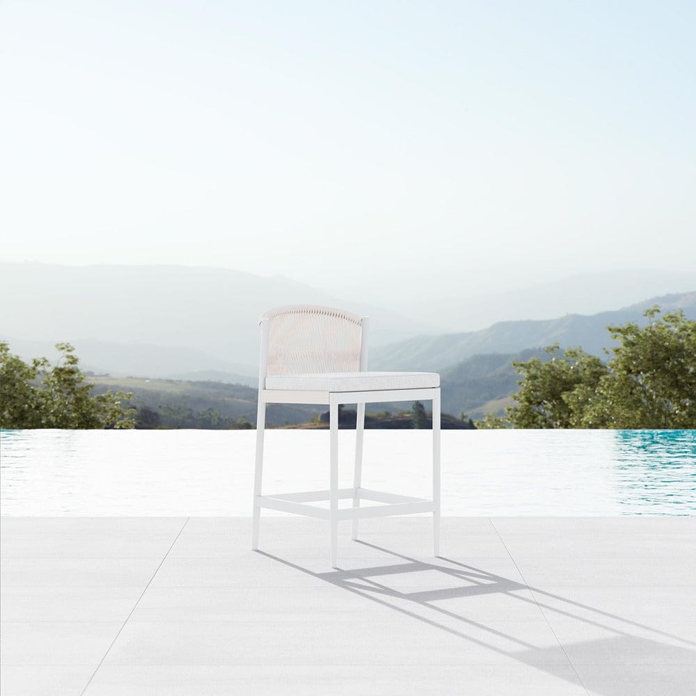 Catalina Outdoor Counter Stool - Weather-Resistant Bar Stool for Patio, Deck, or Poolside - Comfortable & Durable Backless Stool for Outdoor Dining & Entertaining