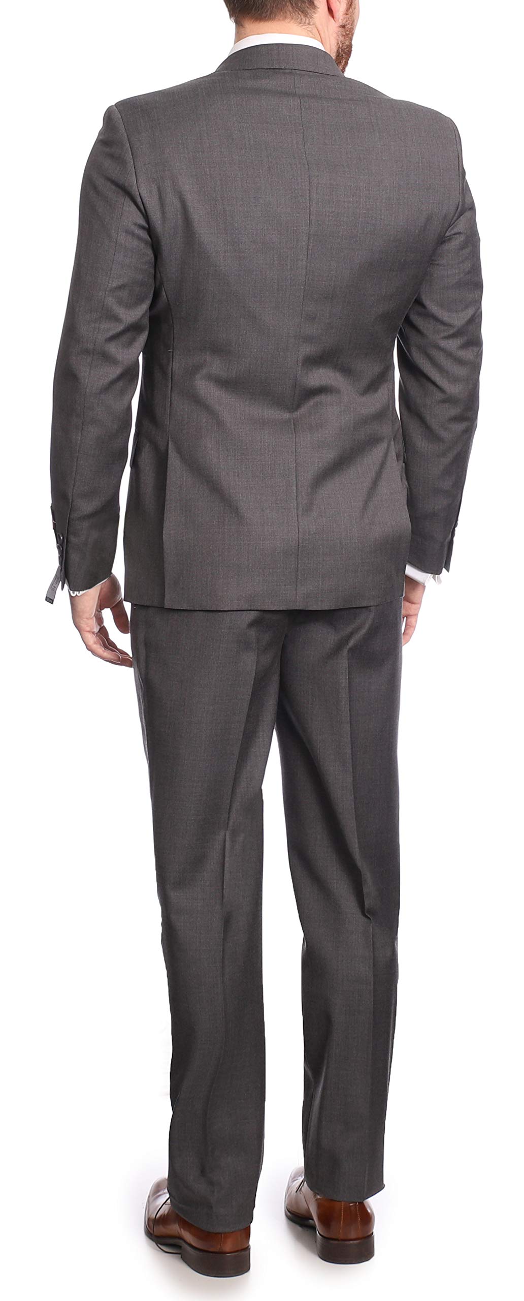 Men's Classic Fit Two-Button 100% Wool Suit Set - Perfect for Business Meetings, Weddings & Formal Occasions