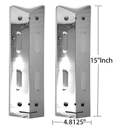 Stainless Steel Heat Plate & Shield Replacement for Brinkmann 810-4235-0 & 810-4220-S Gas Grill Models - 2 Pack - Durable BBQ Grill Parts for Outdoor Cooking & Backyard Grilling