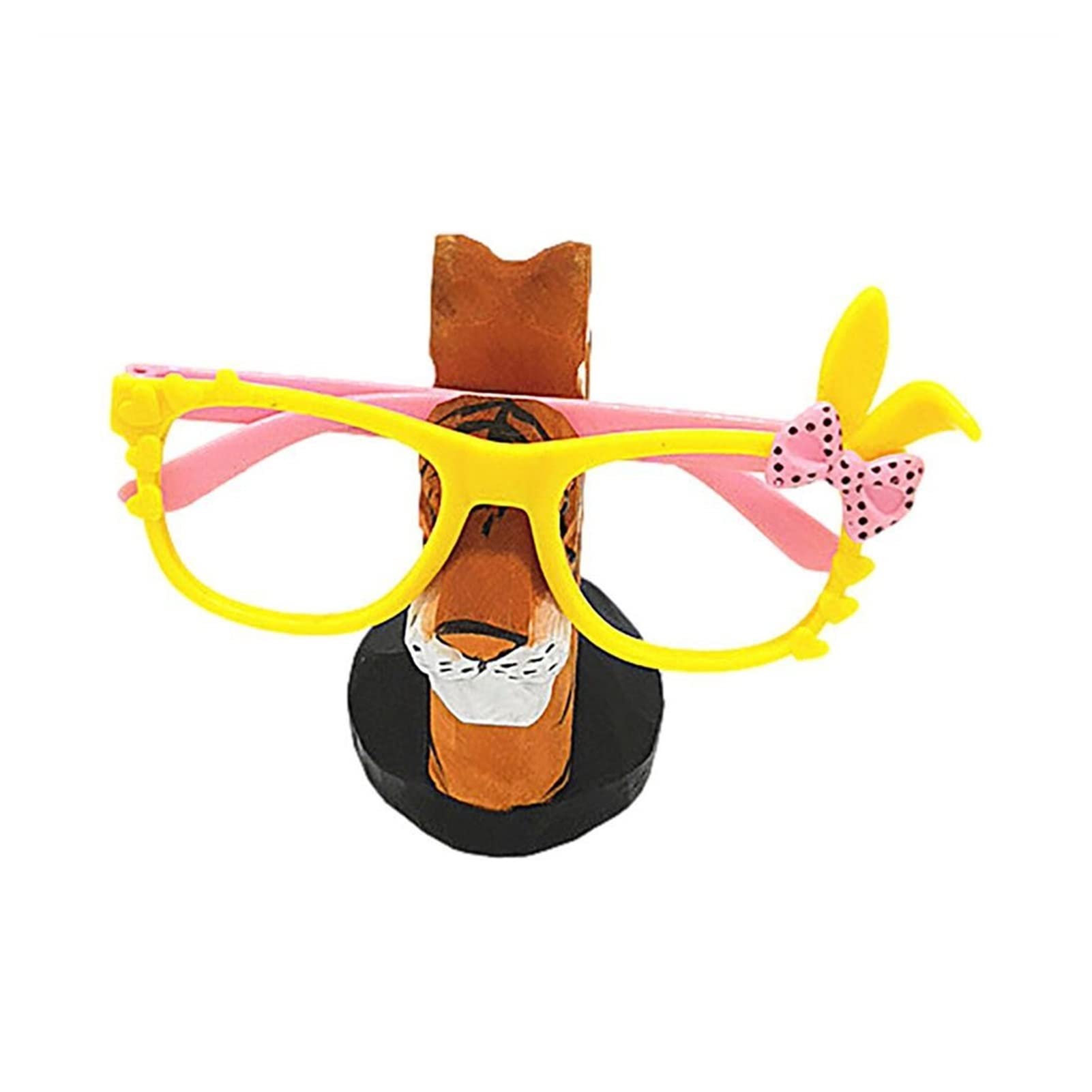 YUXI8541NO Tiger Sunglasses Stand - Cute Animal Eyeglass Holder & Display Rack - Desktop Organizer for Glasses & Sunglasses - Perfect Gift & Home/Office Decoration (Use for Displaying Eyewear in Stores, Bedrooms, or Workspaces)