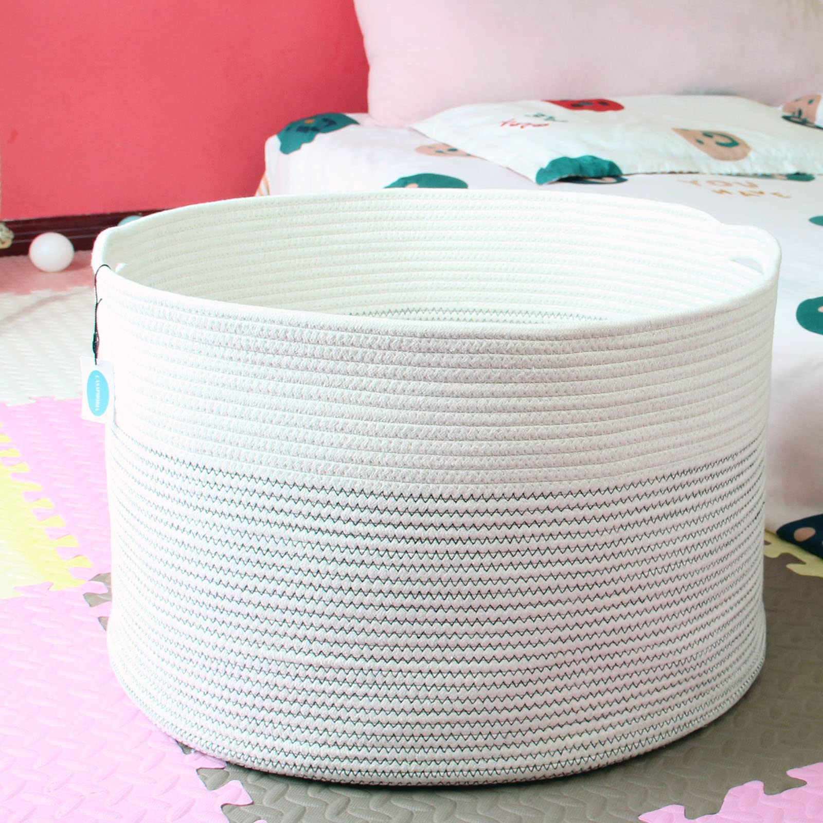 Casaphoria XXXLarge Cotton Rope Storage Basket - 21.7