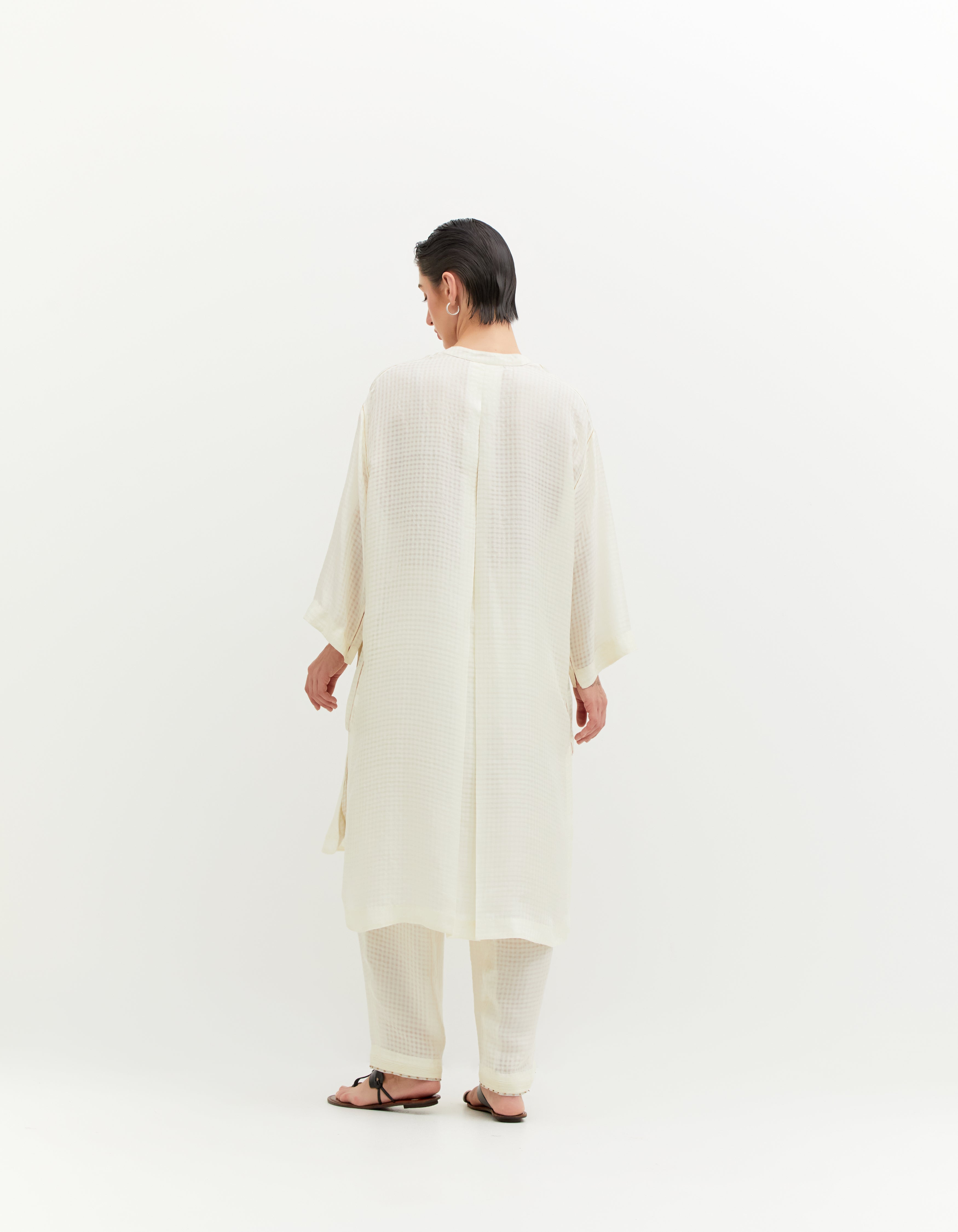 SD Aisha Salwar Kameez - Premium Silk Check White Outfit for Women | Perfect for Festivals, Weddings & Special Occasions