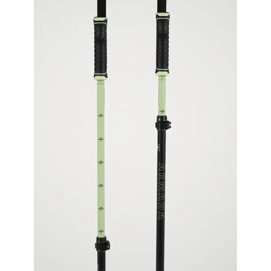 Armada AK Adjustable Ski Poles 2025 - Lightweight Aluminum Adjustable Trekking Poles for Skiing, Hiking & Backpacking - Perfect for Mountain Adventures & Outdoor Sports